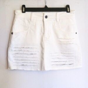 Parasuco Distressed Jean Skirt